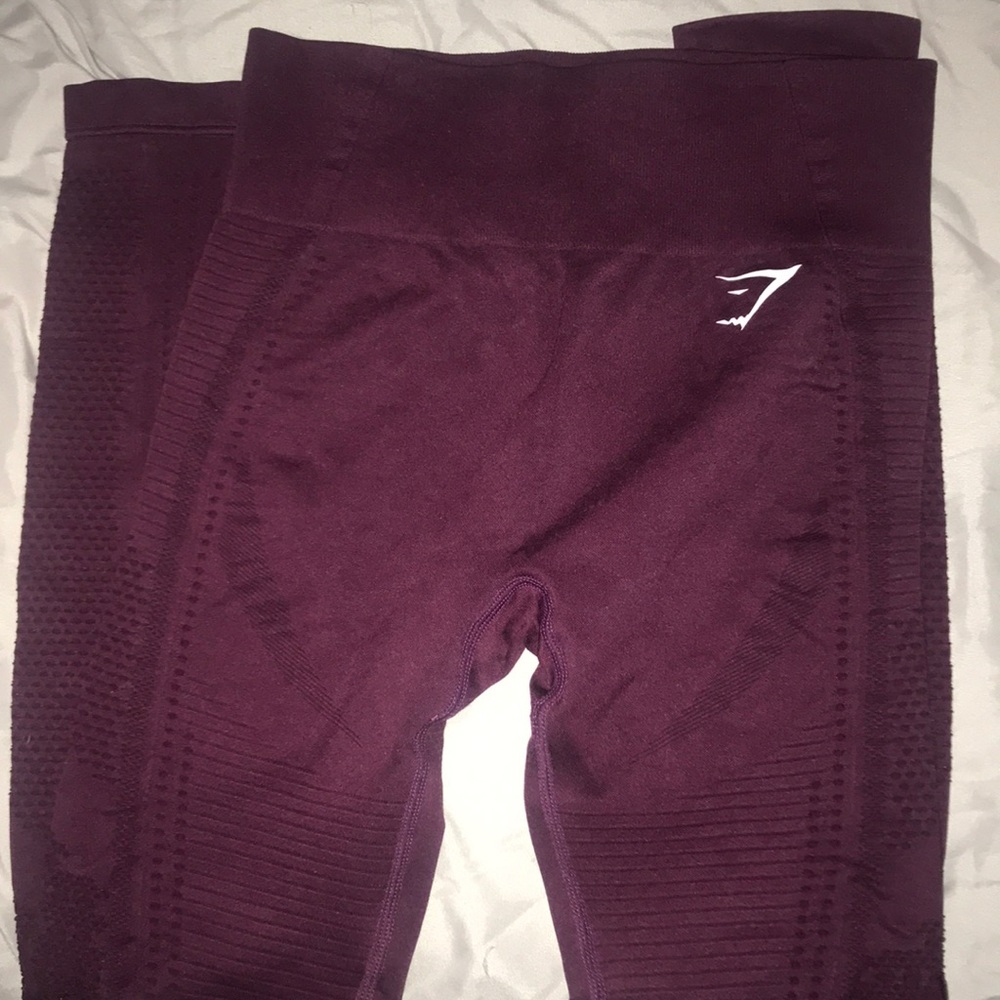 Gymshark Flawless Knit Tights - Ruby